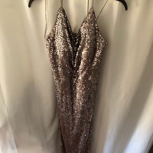 Halter sequin dress